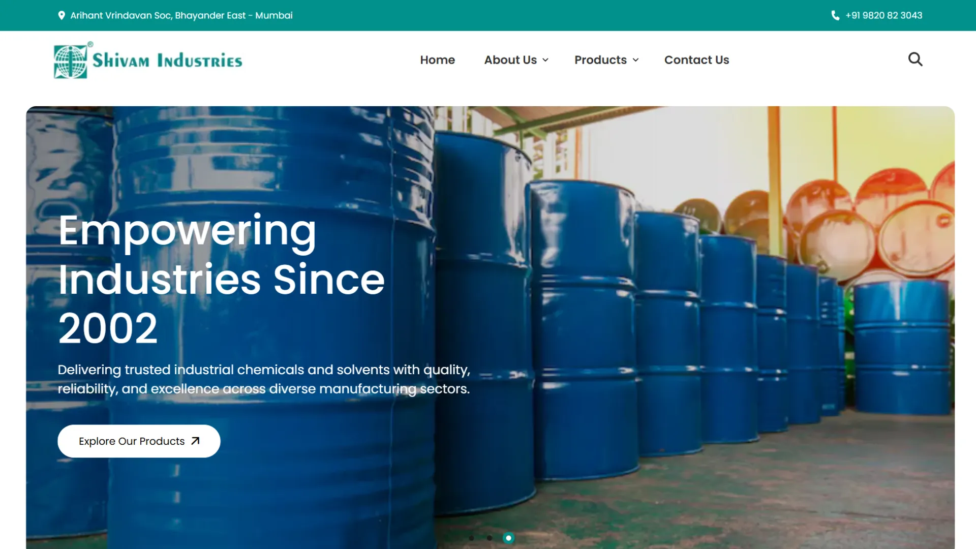 Shivam Industries Website Development Portfolio
